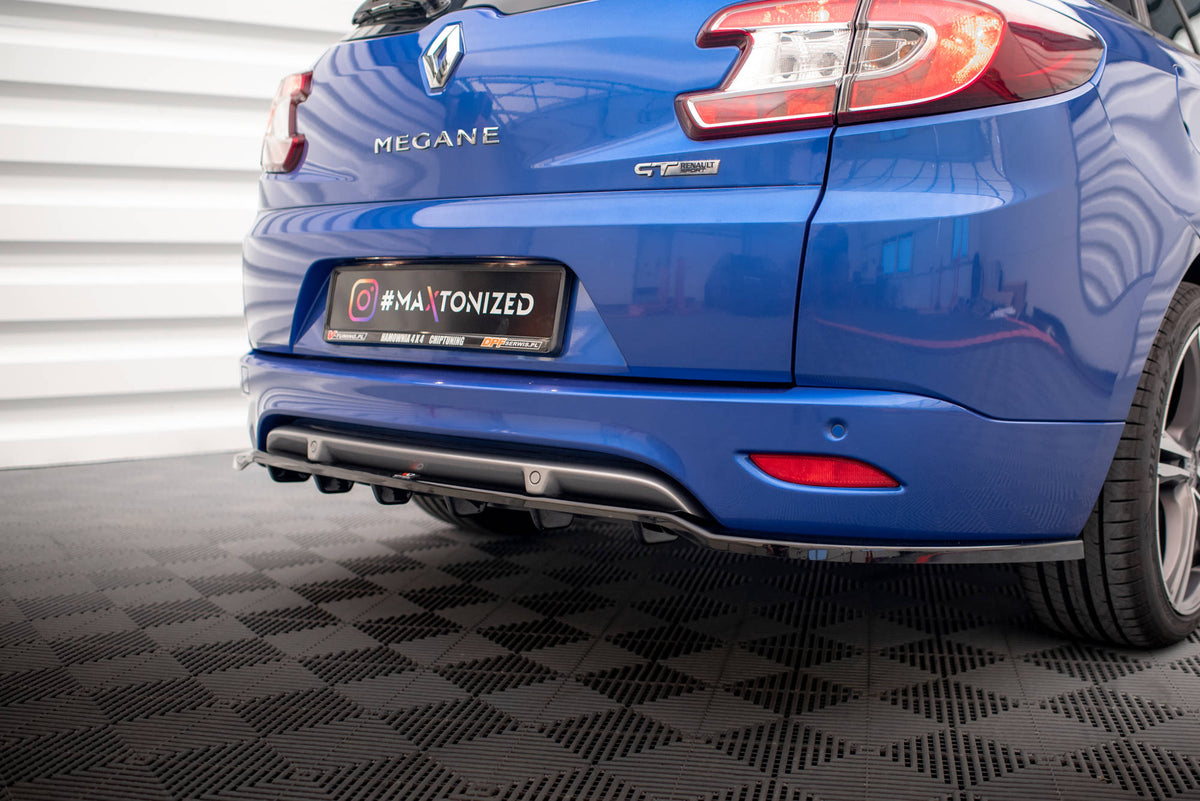 Rear Splitter (with vertical bars) suitable for Renault Megane GT Line Grandtour Mk3 Facelift