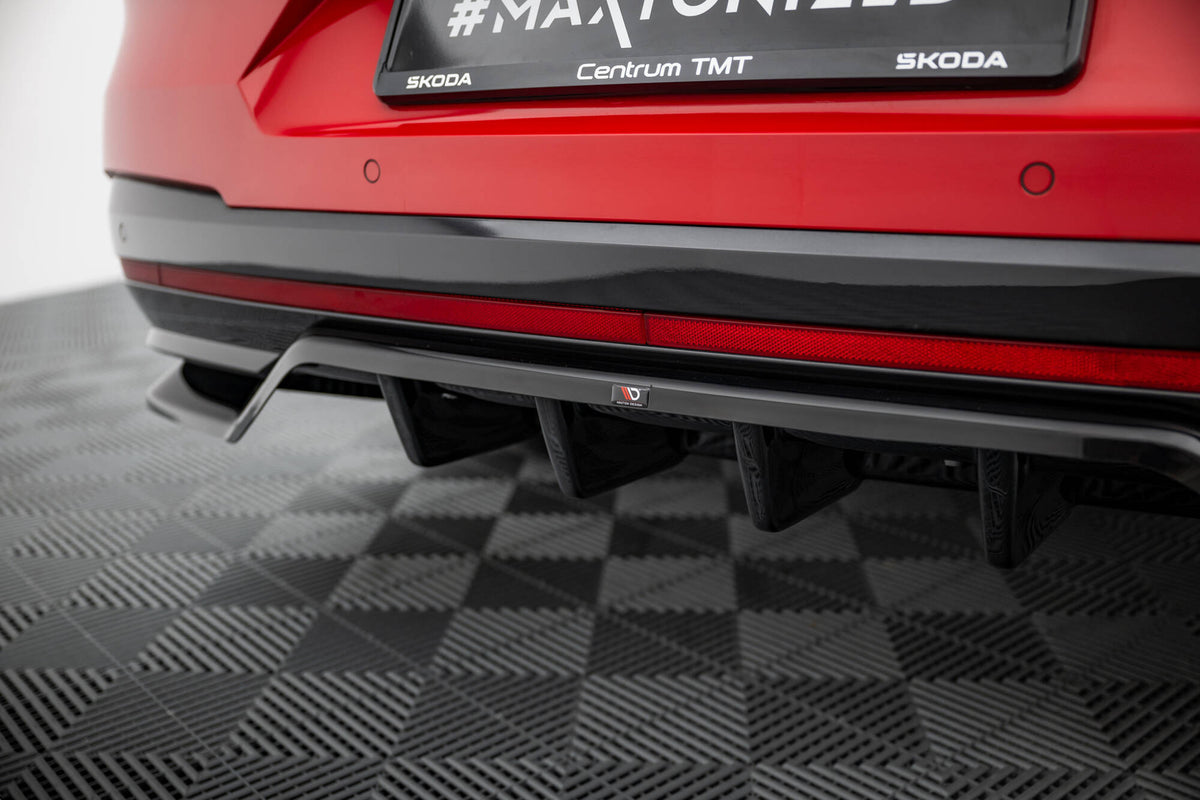 Rear Splitter (with vertical bars) suitable for Skoda Enyaq Coupe iV RS