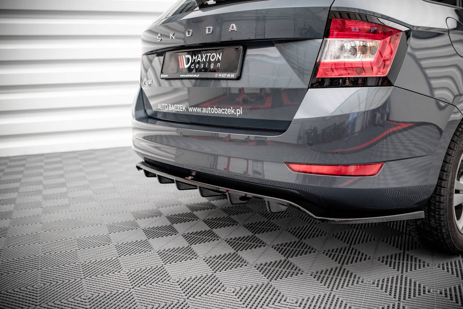 Rear Splitter (with vertical bars) suitable for Skoda Fabia Combi Mk3 Facelift