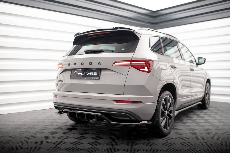Rear Splitter (with vertical bars) suitable for Skoda Karoq Sportline Mk1 Facelift
