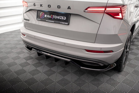 Rear Splitter (with vertical bars) suitable for Skoda Karoq Sportline Mk1 Facelift