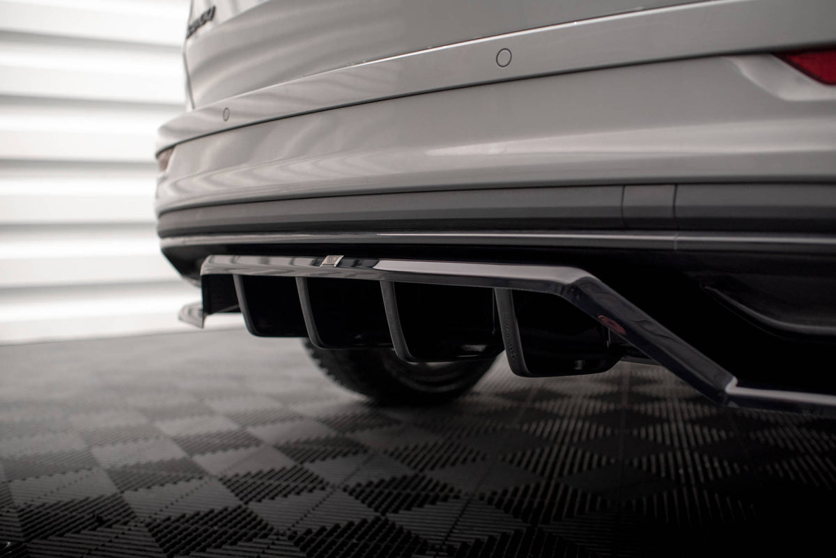 Rear Splitter (with vertical bars) suitable for Skoda Karoq Sportline Mk1 Facelift