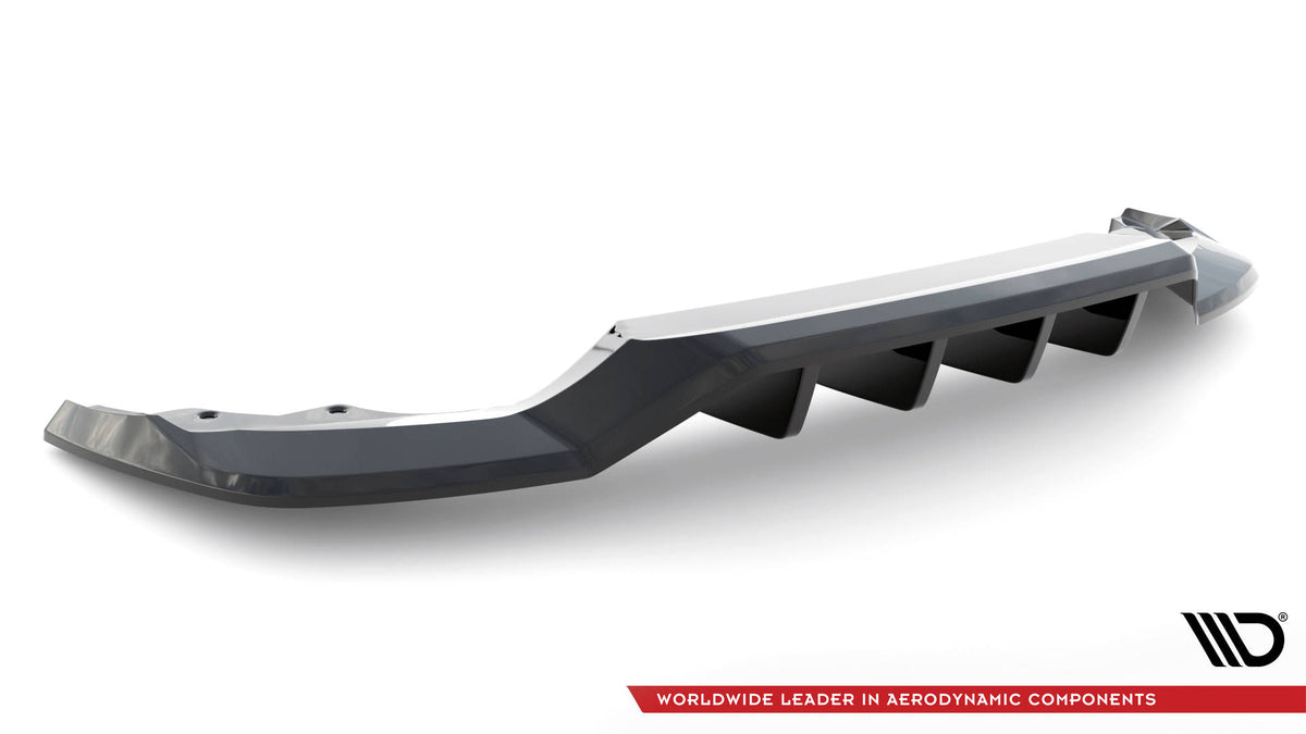 Rear Splitter (with vertical bars) suitable for Skoda Karoq Sportline Mk1 Facelift
