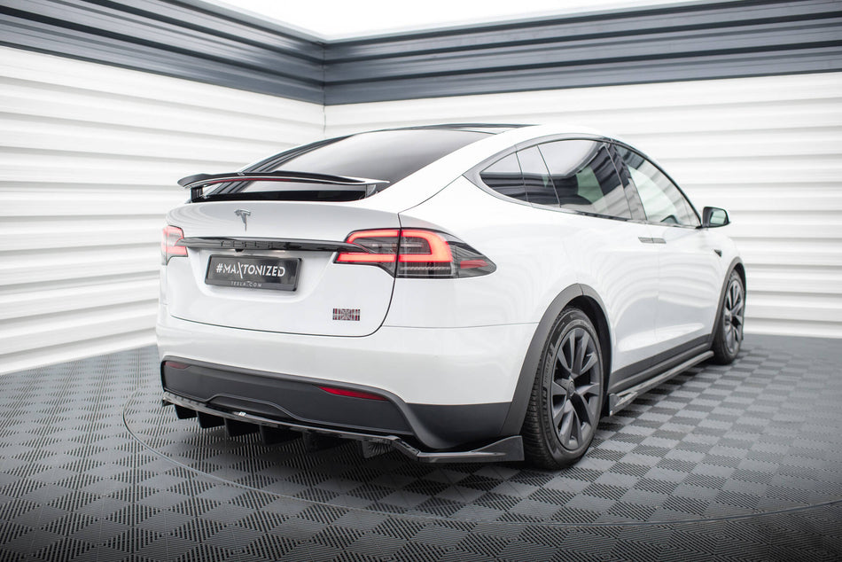 Rear Splitter (with vertical bars) suitable for Tesla Model X Mk1 Facelift