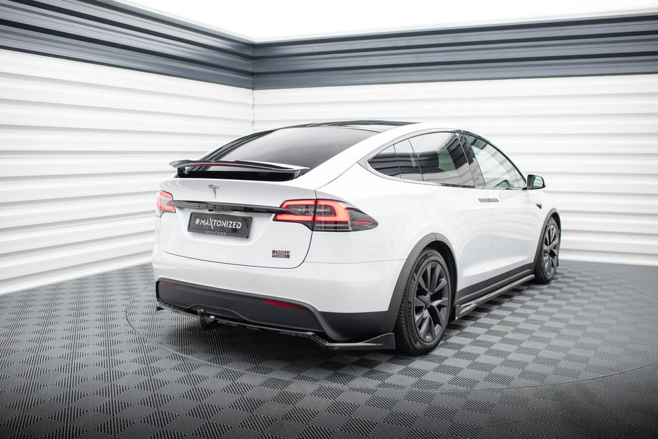 Rear Splitter (with vertical bars) suitable for Tesla Model X Mk1 Facelift