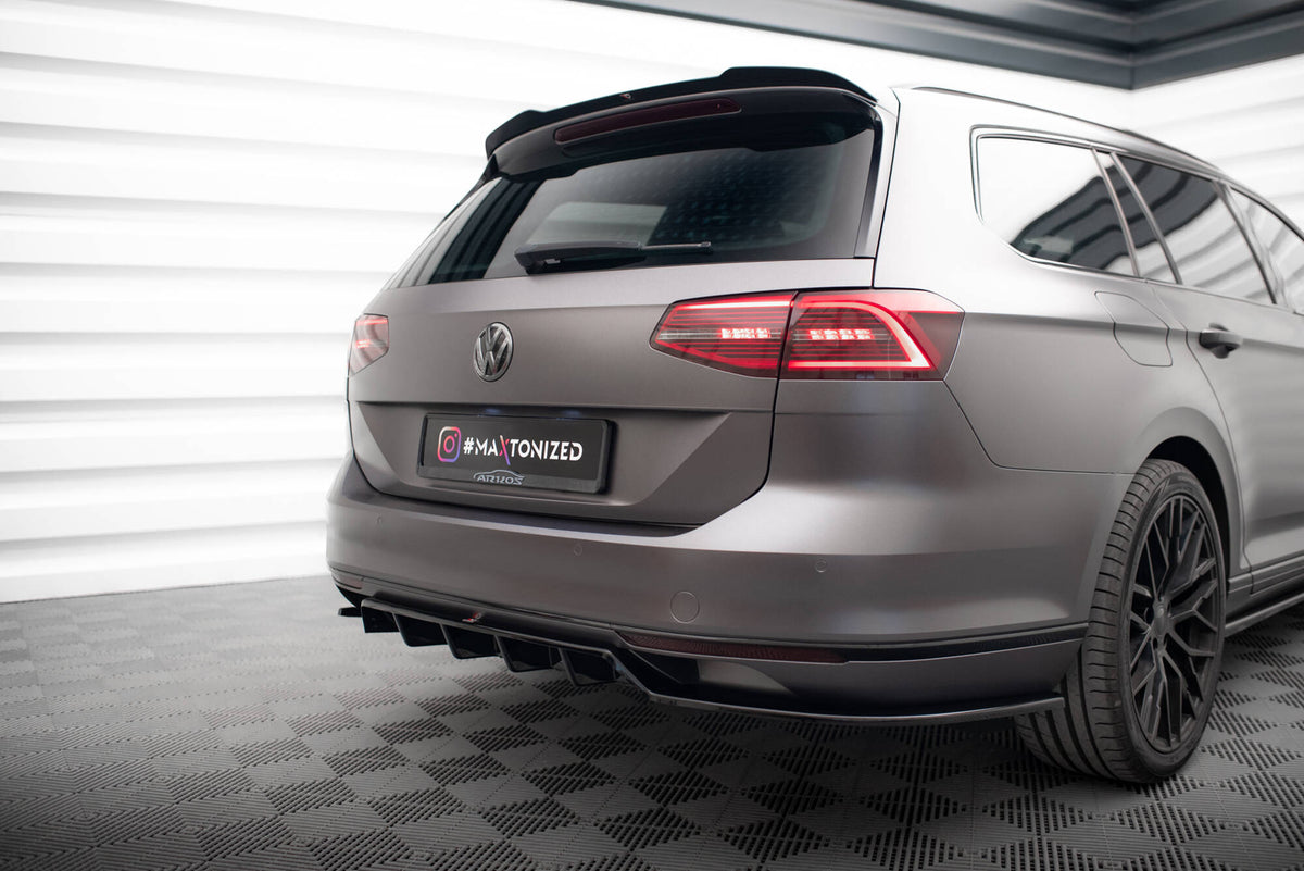 Rear Splitter (with vertical bars) suitable for Volkswagen Passat Sedan / Variant B8