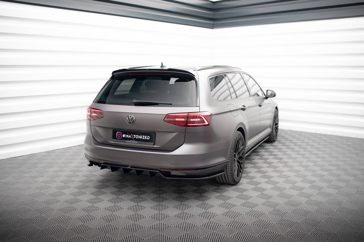 Rear Splitter (with vertical bars) suitable for Volkswagen Passat Sedan / Variant B8
