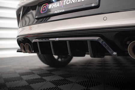 Rear Splitter (with vertical bars) suitable for Volkswagen T-Roc R / R-Line Mk1 Facelift