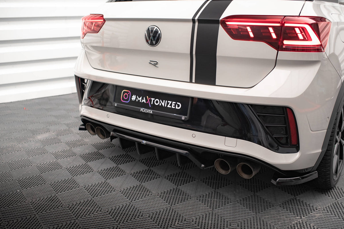 Rear Splitter (with vertical bars) suitable for Volkswagen T-Roc R / R-Line Mk1 Facelift