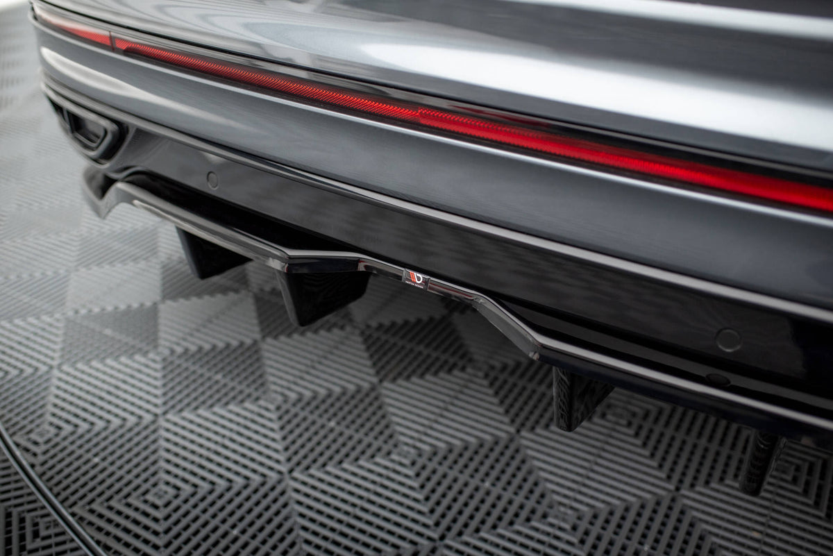 Rear Splitter (with vertical bars) suitable for Volkswagen Tiguan Allspace R-Line Mk2 Facelift