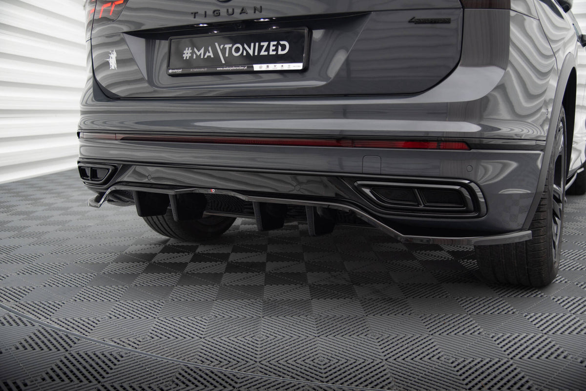 Rear Splitter (with vertical bars) suitable for Volkswagen Tiguan R-Line Mk2 Facelift