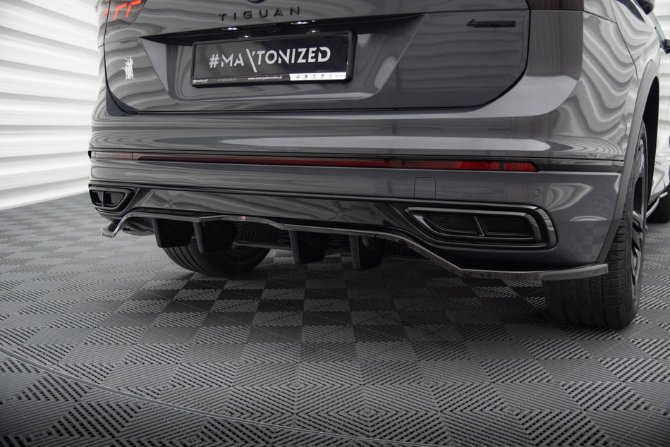 Rear Splitter (with vertical bars) suitable for Volkswagen Tiguan R-Line Mk2 Facelift