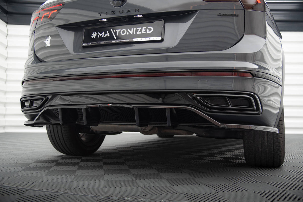 Rear Splitter (with vertical bars) suitable for Volkswagen Tiguan R-Line Mk2 Facelift