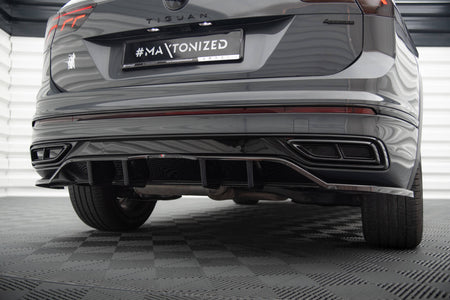 Rear Splitter (with vertical bars) suitable for Volkswagen Tiguan R-Line Mk2 Facelift