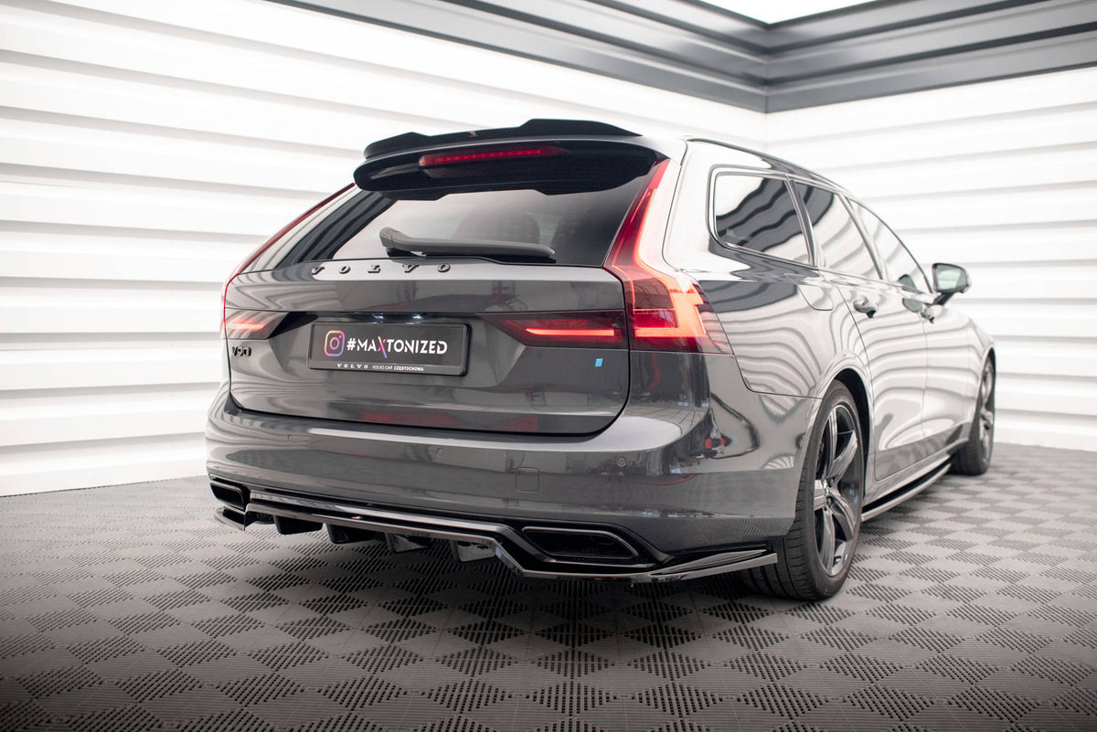 Rear Splitter (with vertical bars) suitable for Volvo V90 / S90 R-Design Mk2