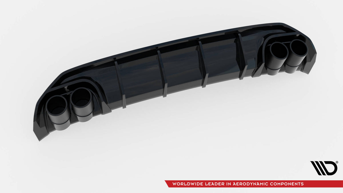 Rear Valance + Exhaust Ends Imitation suitable for Audi A3 S-Line Sedan 8Y