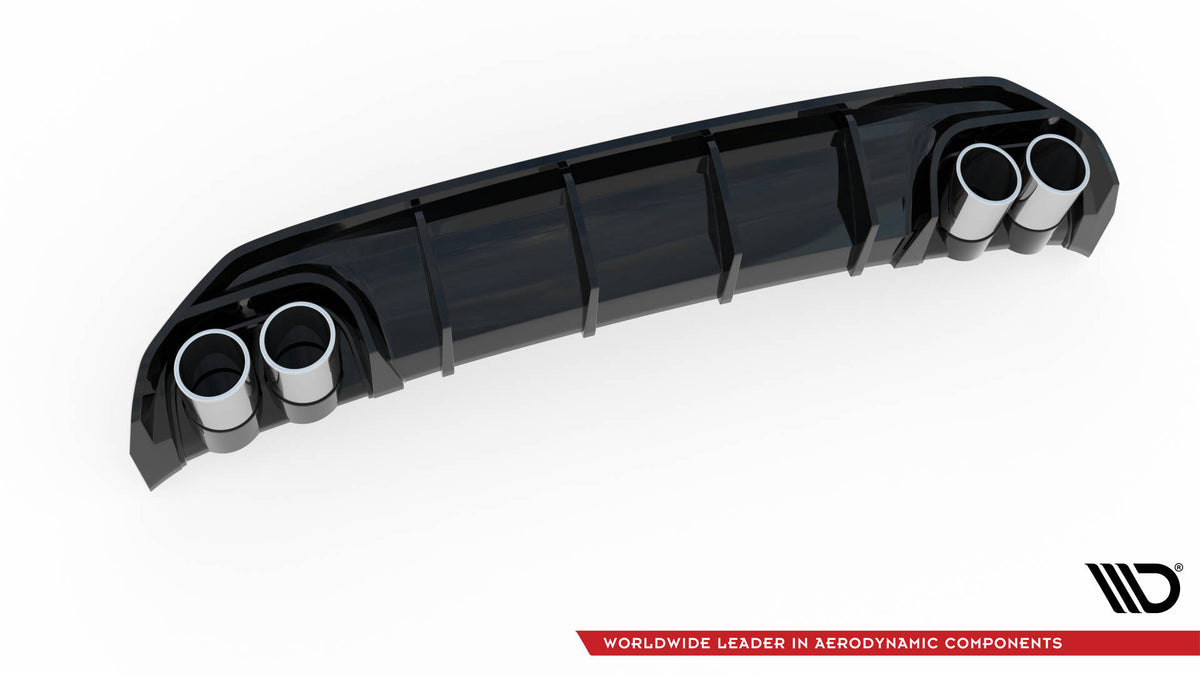 Rear Valance + Exhaust Ends Imitation suitable for Audi A3 S-Line Sportback 8Y