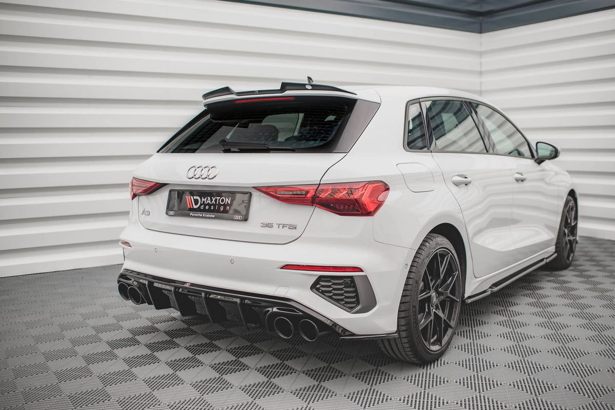 Rear Valance + Exhaust Ends Imitation suitable for Audi A3 S-Line Sportback 8Y
