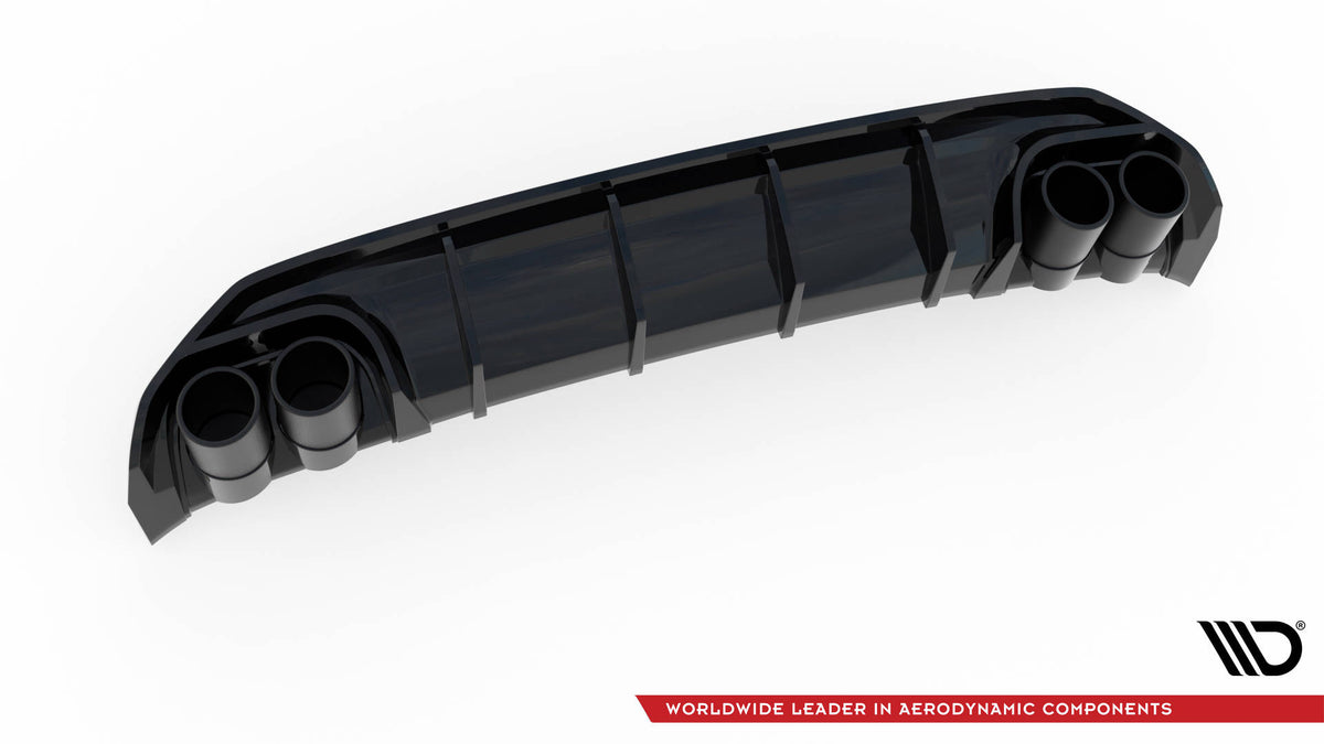 Rear Valance + Exhaust Ends Imitation suitable for Audi A3 S-Line Sportback 8Y