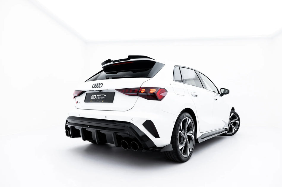 Rear Valance + Exhaust Ends Imitation suitable for Audi A3 S-Line Sportback 8Y Facelift