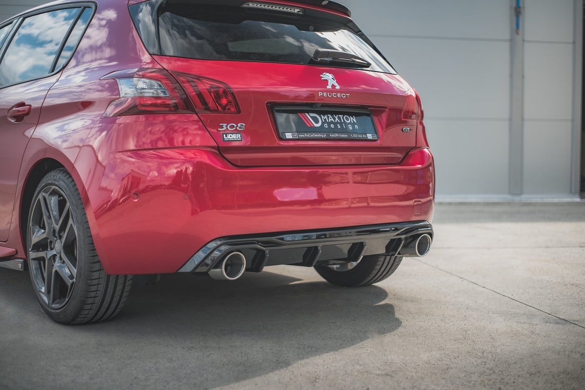 Rear Valance + Exhaust Ends Imitation suitable for Peugeot 308 GT Mk2 Facelift