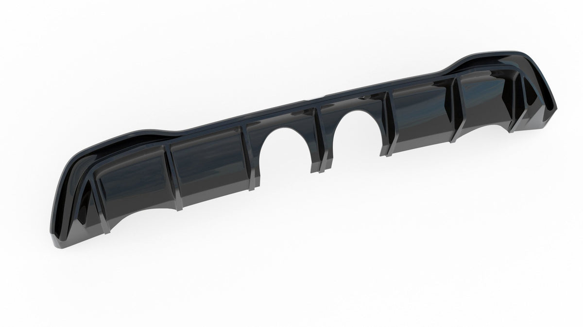 Rear Valance (R32 LOOK) With Exhaust suitable for Volkswagen Golf Hatchback Mk8 / Mk8 Facelift