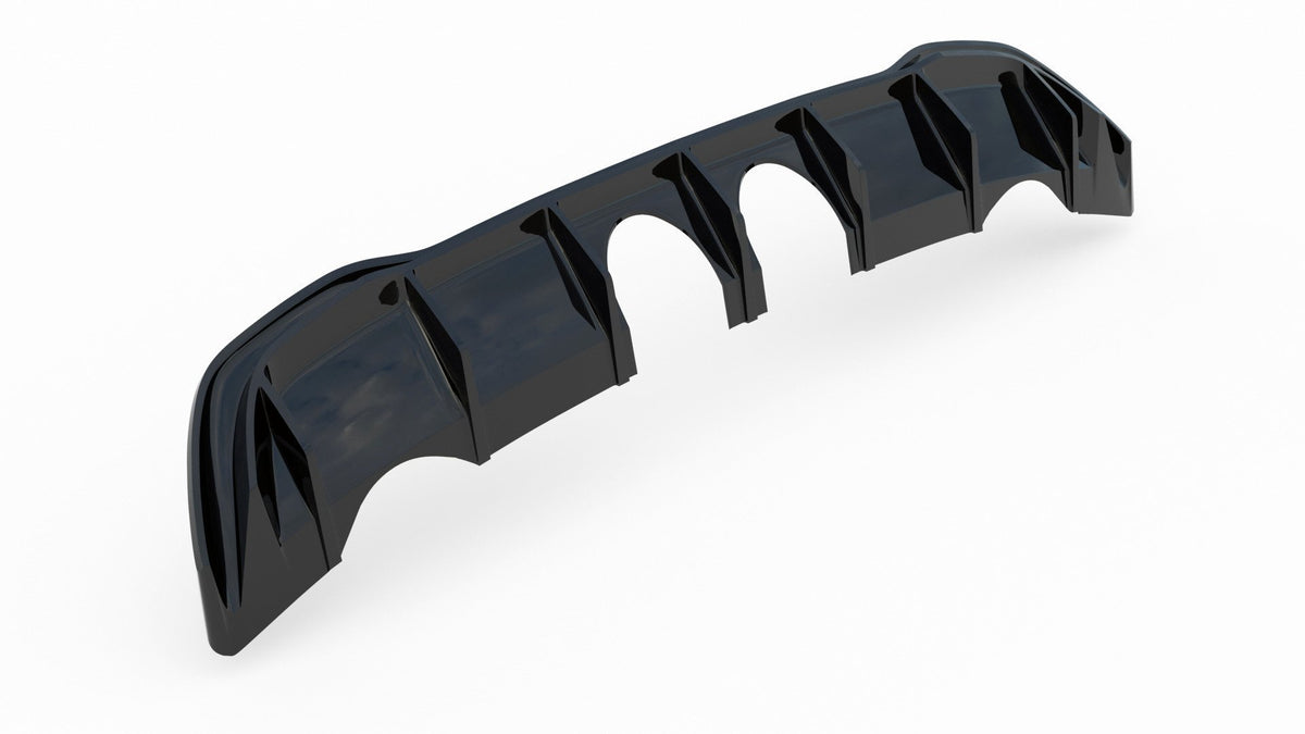 Rear Valance (R32 LOOK) With Exhaust suitable for Volkswagen Golf Hatchback Mk8 / Mk8 Facelift