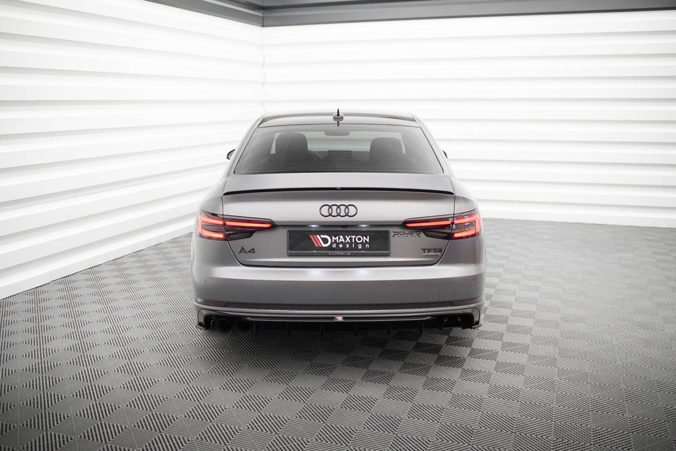 Rear Valance V.1 suitable for Audi A4 S-line B9 (Version with dual exhaust tips on one side)