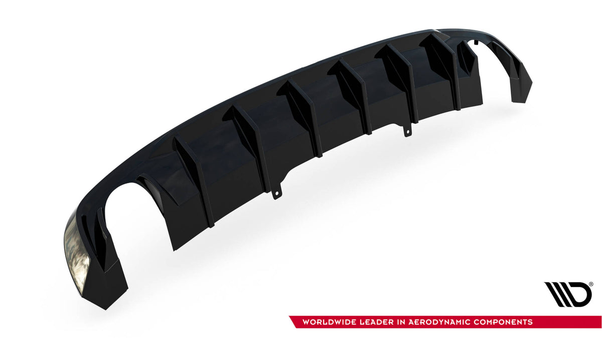 Rear Valance V.1 suitable for Audi A4 S-line B9 (Version with single exhaust tips on both sides)
