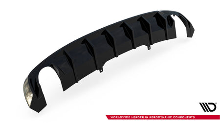 Rear Valance V.1 suitable for Audi A4 S-line B9 (Version with single exhaust tips on both sides)