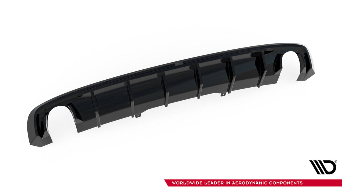 Rear Valance V.1 suitable for Audi A4 S-line B9 (Version with single exhaust tips on both sides)