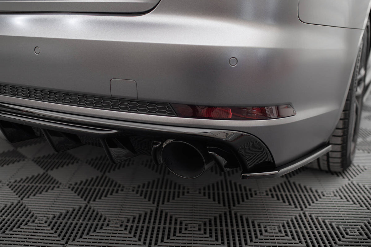 Rear Valance V.1 suitable for Audi A4 S-line B9 (Version with single exhaust tips on both sides)