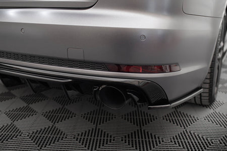 Rear Valance V.1 suitable for Audi A4 S-line B9 (Version with single exhaust tips on both sides)