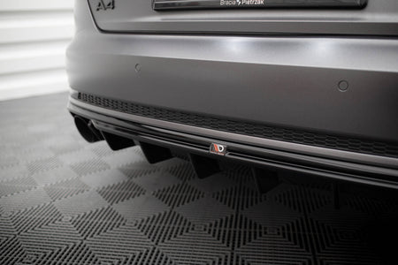 Rear Valance V.1 suitable for Audi A4 S-line B9 (Version with single exhaust tips on both sides)