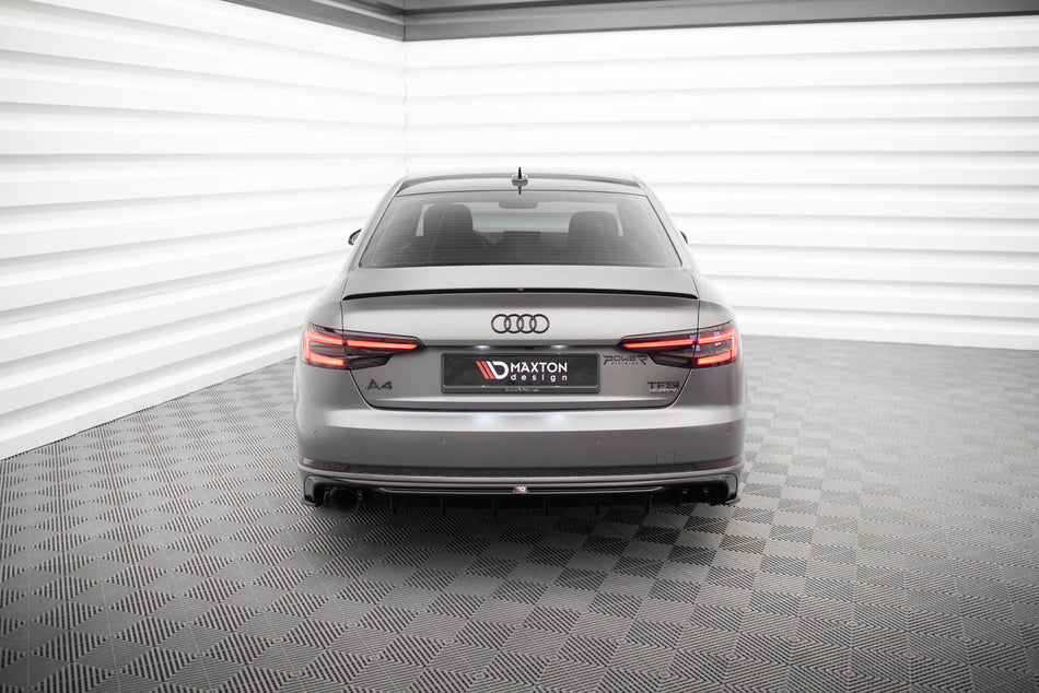 Rear Valance V.1 suitable for Audi A4 S-line B9 (Version with single exhaust tips on one side)