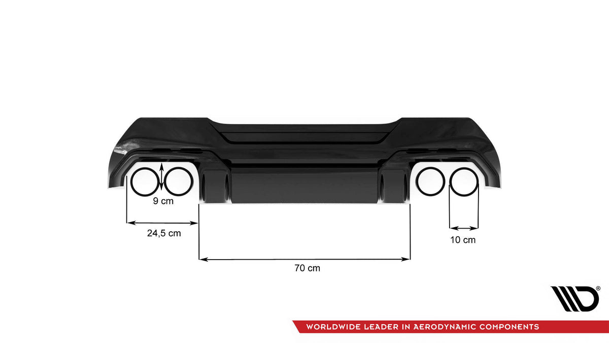 Rear Valance V.2 + Milltek Sport Exhaust suitable for BMW 1 F40 M135i