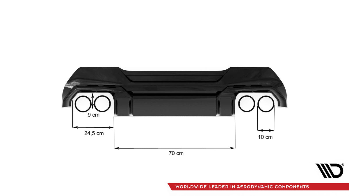 Rear Valance V.2 for suitable for BMW 1 M-Pack/ M135i / 128ti F40