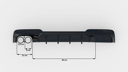 Rear Valance V.2 suitable for BMW 5 M-Pack F10 / F11 (Version with double exhaust on one side)