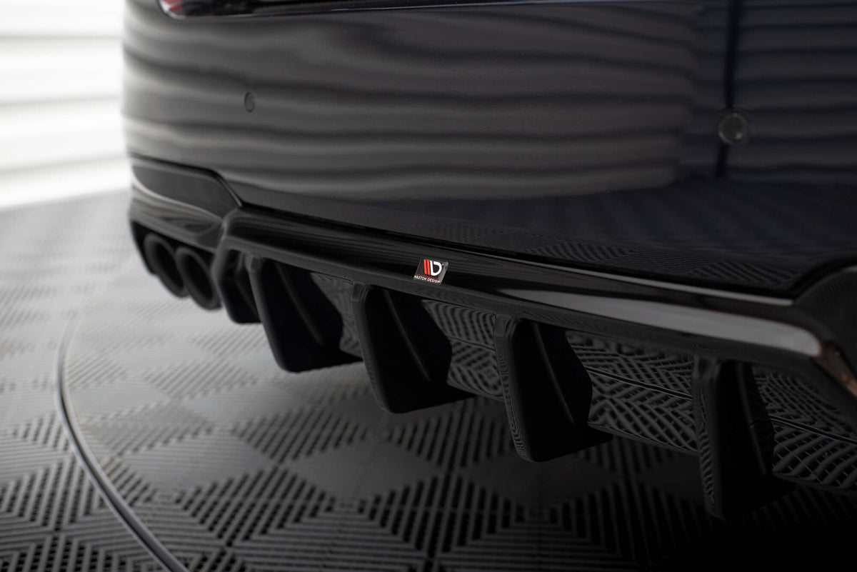 Rear Valance V.2 suitable for BMW 5 M-Pack F10 / F11 (Version with double exhaust on one side)