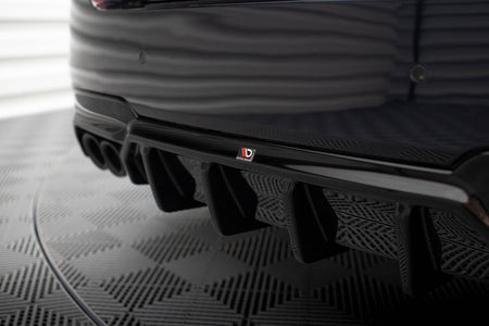 Rear Valance V.2 suitable for BMW 5 M-Pack F10 / F11 (Version with double exhaust on one side)