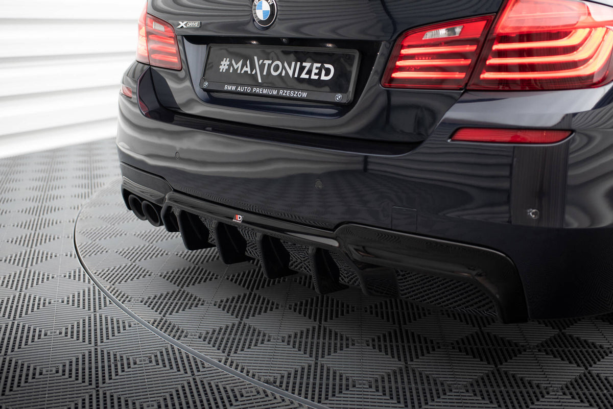 Rear Valance V.2 suitable for BMW 5 M-Pack F10 / F11 (Version with double exhaust on one side)