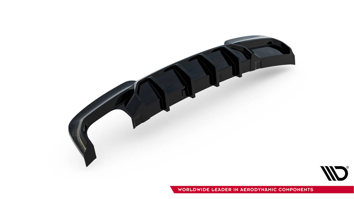 Rear Valance V.2 suitable for BMW 5 M-Pack F10 / F11 (Version with double exhaust on one side)