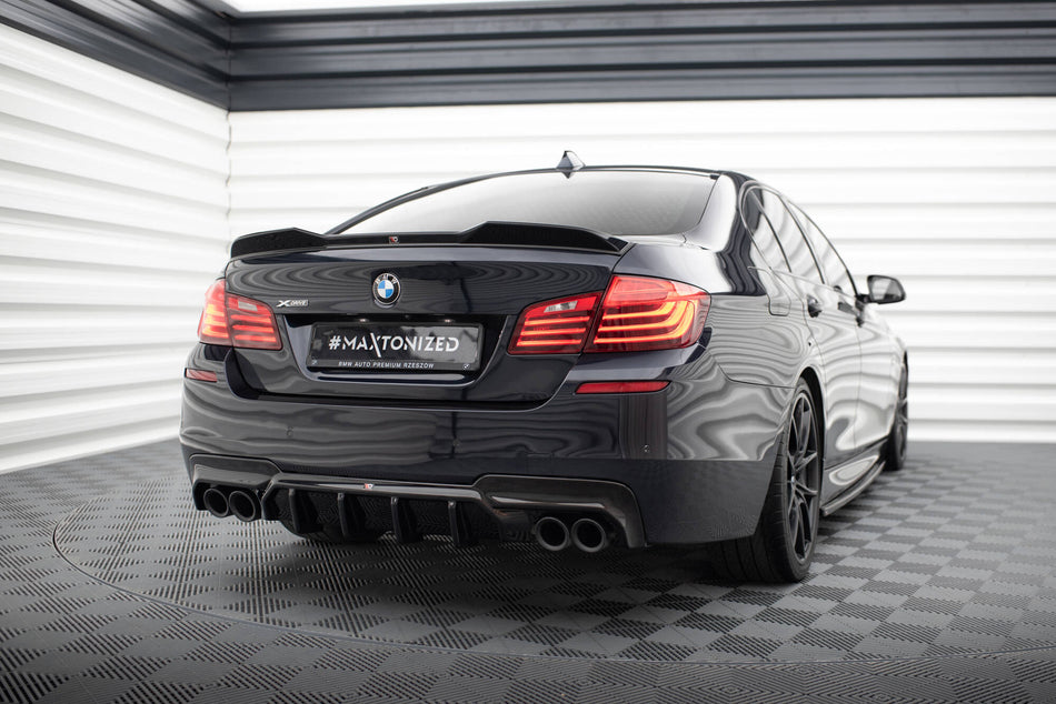 Rear Valance V.2 suitable for BMW 5 M-Pack F10 / F11 (Version with two double exhausts)