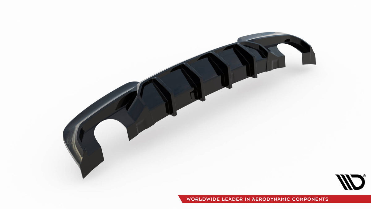 Rear Valance V.2 suitable for BMW 5 M-Pack F10 / F11 (Version with two single exhausts)