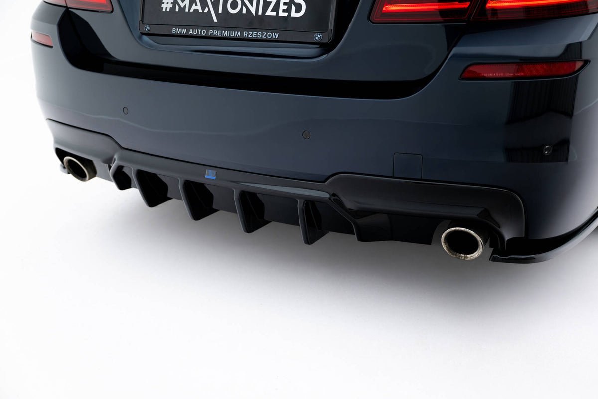 Rear Valance V.2 suitable for BMW 5 M-Pack F10 / F11 (Version with two single exhausts)