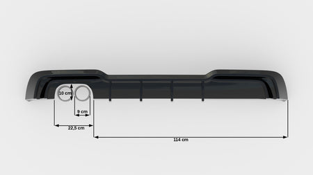 Rear Valance suitable for Audi A3 S-Line Sportback 8V Facelift (Version with dual exhausts on one side)