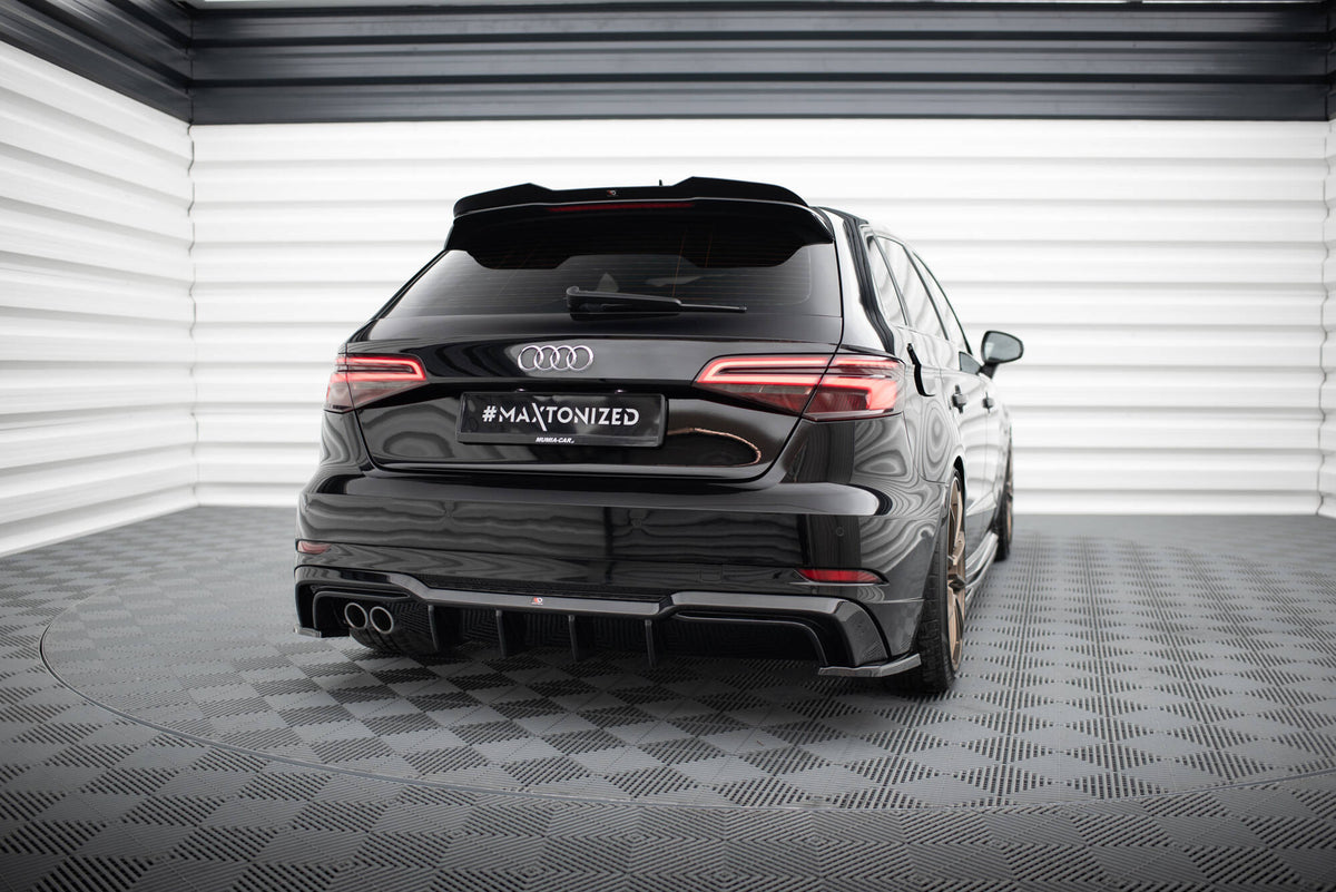 Rear Valance suitable for Audi A3 S-Line Sportback 8V Facelift (Version with dual exhausts on one side)