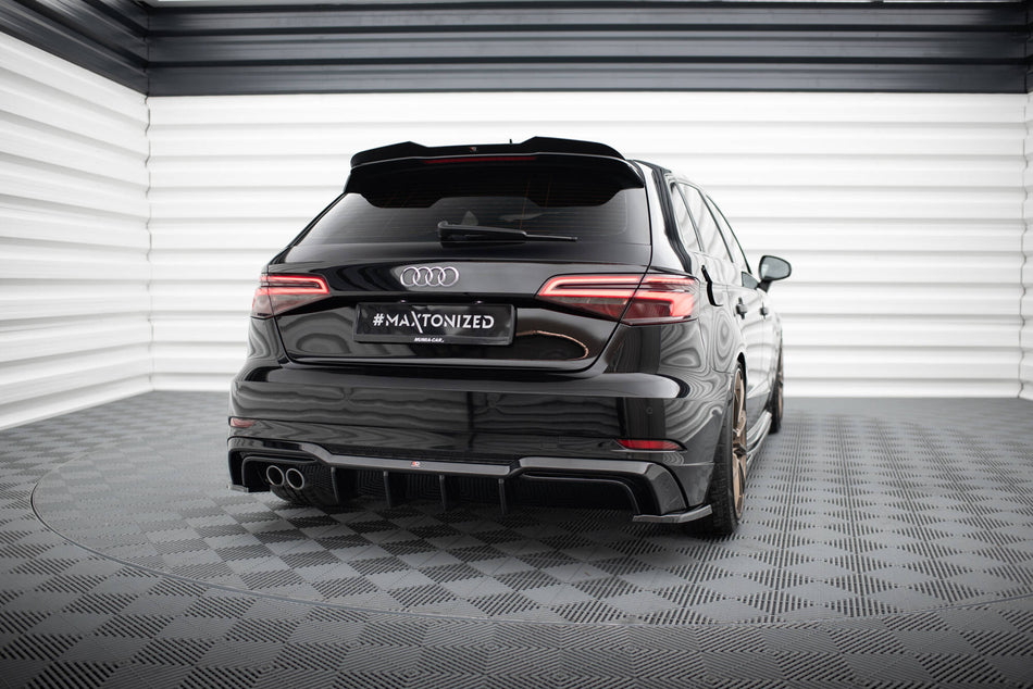 Rear Valance suitable for Audi A3 S-Line Sportback 8V Facelift (Version with dual exhausts on one side)