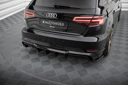 Rear Valance suitable for Audi A3 S-Line Sportback 8V Facelift (Version with dual exhausts on one side)