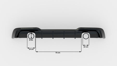 Rear Valance suitable for Audi A3 S-Line Sportback 8V Facelift (Version with single exhausts on both sides)